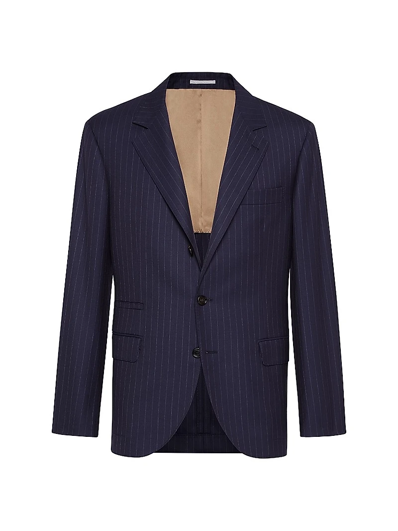 Virgin Wool Chalk Stripe Batavia Blazer