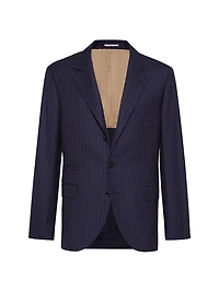 Virgin Wool Chalk Stripe Batavia Blazer
