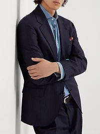 Virgin Wool Chalk Stripe Batavia Blazer