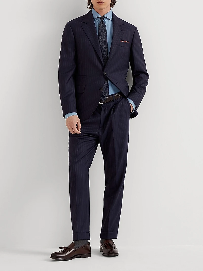 Virgin Wool Chalk Stripe Batavia Blazer