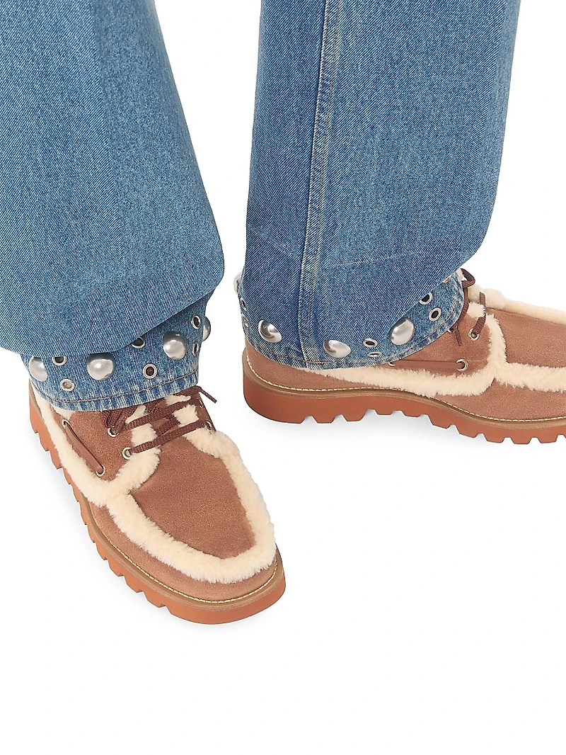 Palm Avenue Ankle Boots Crust Leather and Wool