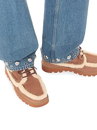 Palm Avenue Ankle Boots Crust Leather and Wool