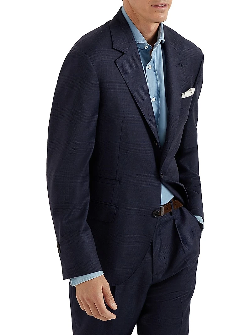 Virgin Wool Prince of Wales Blazer