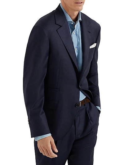 Virgin Wool Prince of Wales Blazer