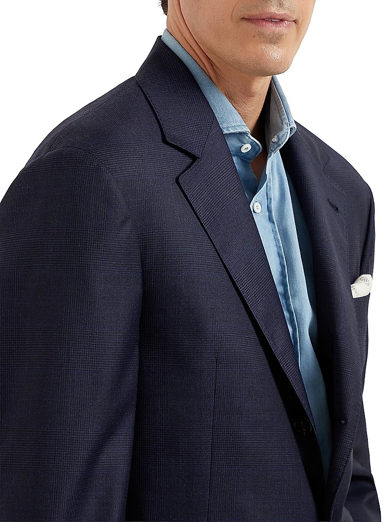 Virgin Wool Prince of Wales Blazer