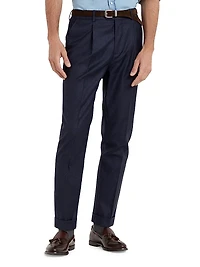 Prince of Wales Leisure Fit Trousers with Pleat