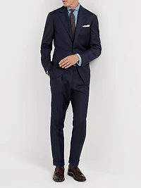 Prince of Wales Leisure Fit Trousers with Pleat