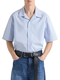 Striped Shirt Cotton with Stamp