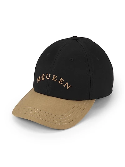 Curved Logo Cotton Baseball Hat