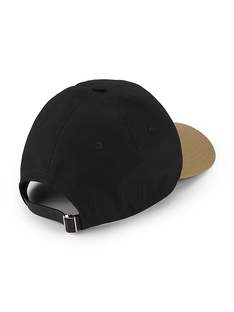 Curved Logo Cotton Baseball Hat