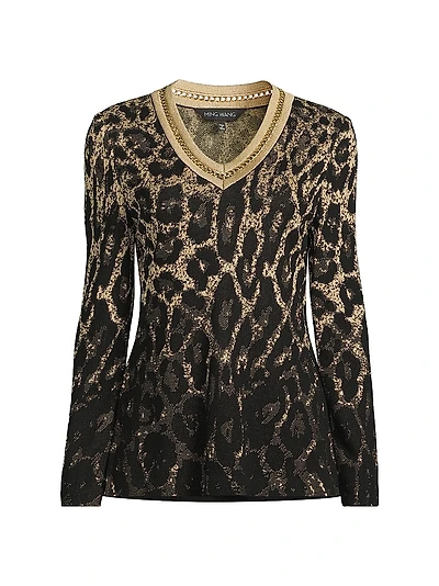 Missy Leopard Jacquard Sweater