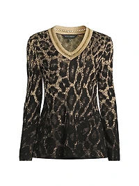 Missy Leopard Jacquard Sweater