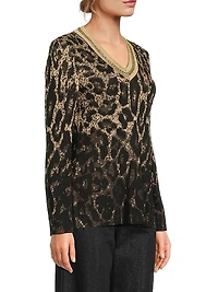 Missy Leopard Jacquard Sweater