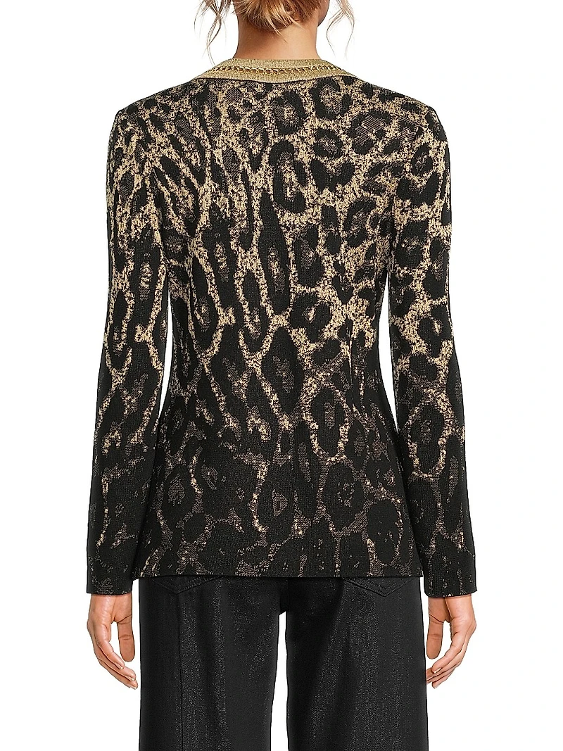 Missy Leopard Jacquard Sweater