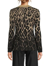 Missy Leopard Jacquard Sweater