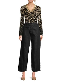 Missy Leopard Jacquard Sweater