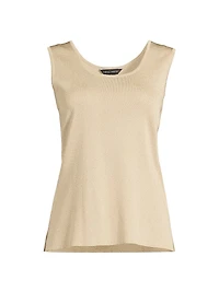 Missy Lurex-Knit Scoopneck Tank