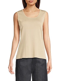 Missy Lurex-Knit Scoopneck Tank