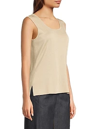 Missy Lurex-Knit Scoopneck Tank