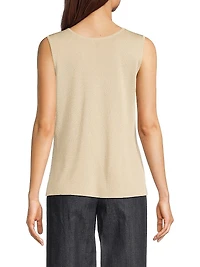 Missy Lurex-Knit Scoopneck Tank