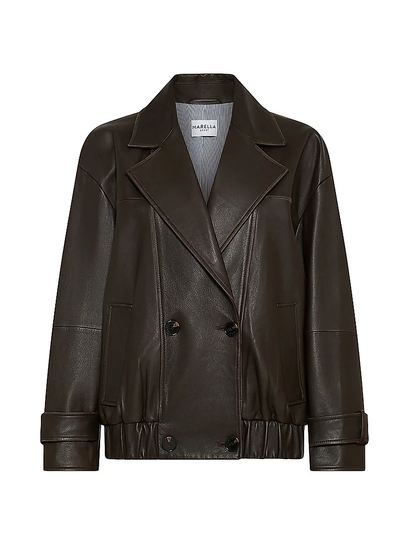 Leather Pea Coat