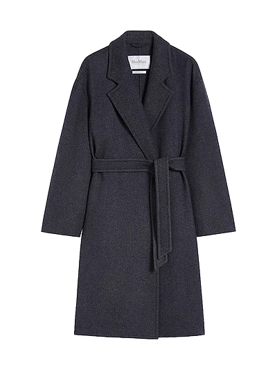 Denim Effect Wool Coat