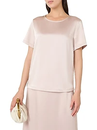 Satin and Jersey T-Shirt