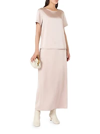 Satin and Jersey T-Shirt