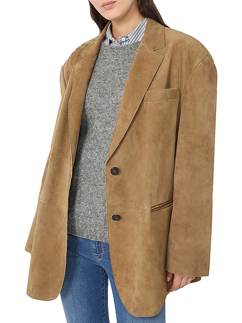 Oversized Suede Blazer