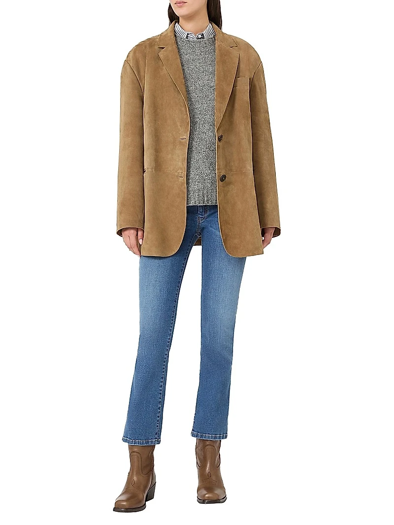 Oversized Suede Blazer