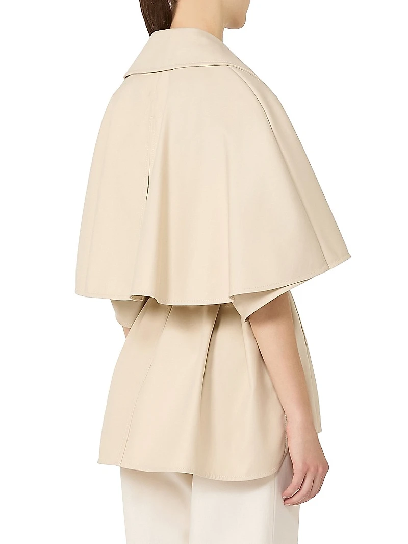 Water Repellent Gabardine Cloak