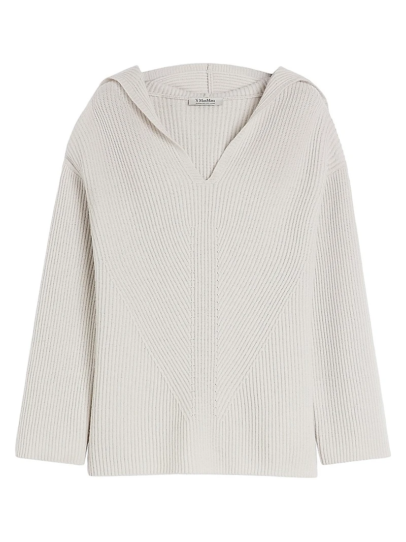 Rib Knit Wool Sweatshirt