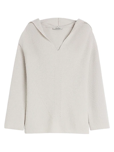 Rib Knit Wool Sweatshirt