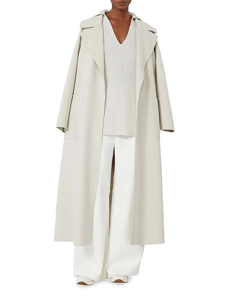 Rib Knit Wool Sweatshirt