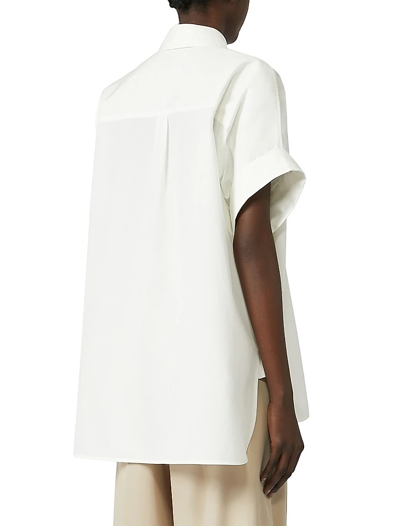 Straight Fit Cotton Poplin Shirt