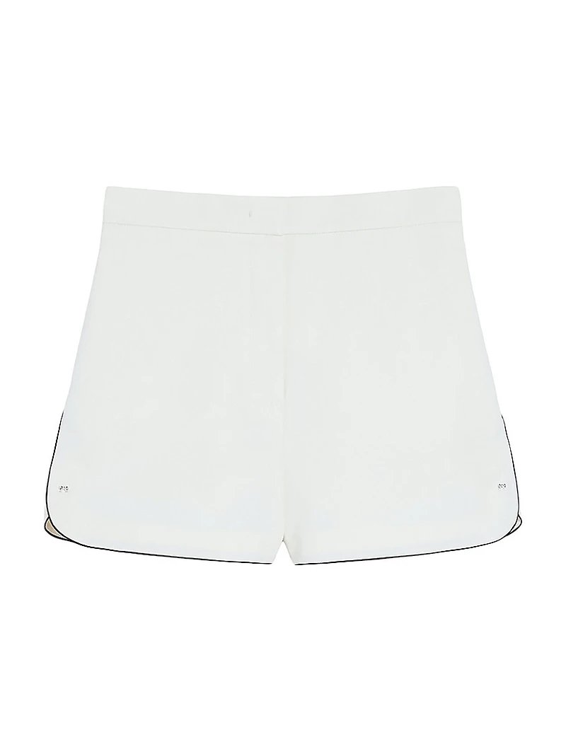 Double Faced Cotton Canvas Shorts