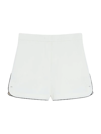 Double Faced Cotton Canvas Shorts