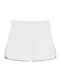 Double Faced Cotton Canvas Shorts