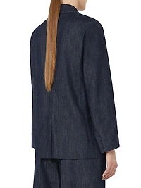 Double Breasted Denim Blazer