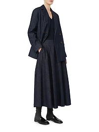 Double Breasted Denim Blazer