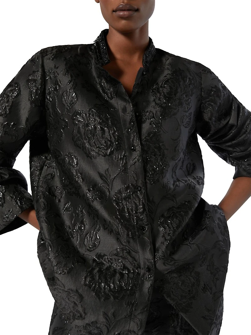 Jacquard Tunic with Embroidery Jacket