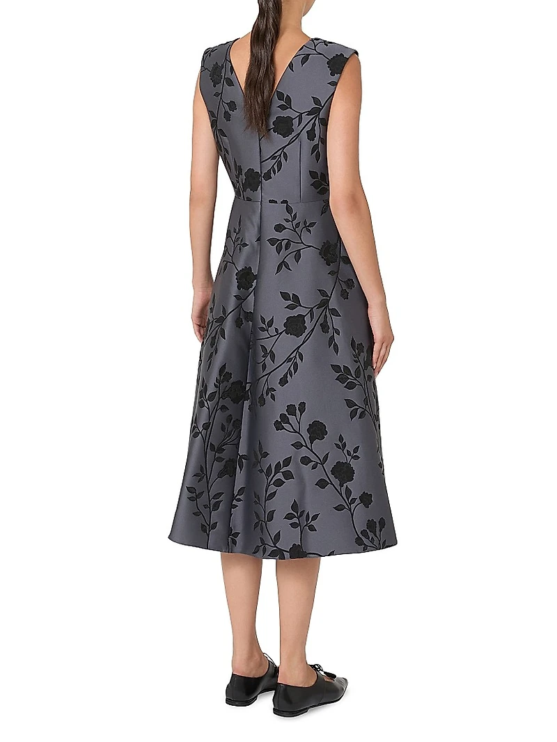 Cotton Blend Jacquard Dress