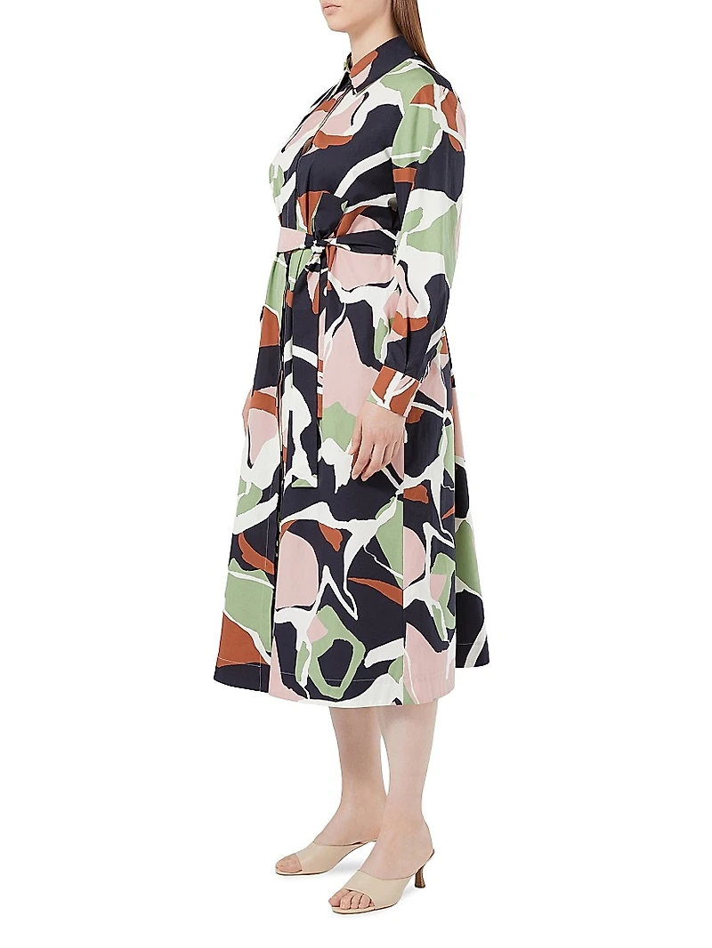 Poplin Print Dress