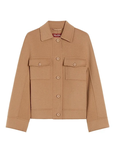Wool Cashmere and Silk Boxy Jacket