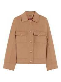 Wool Cashmere and Silk Boxy Jacket