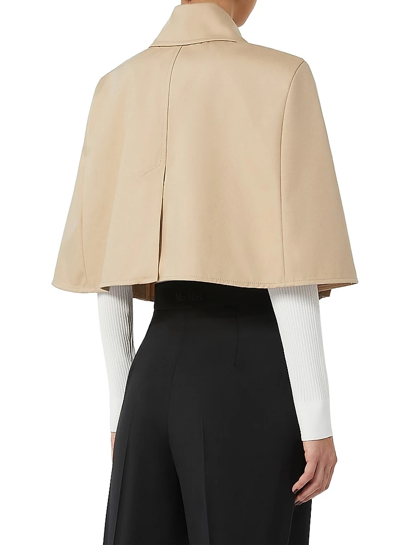 Cropped Water Repellent Cotton Cloak