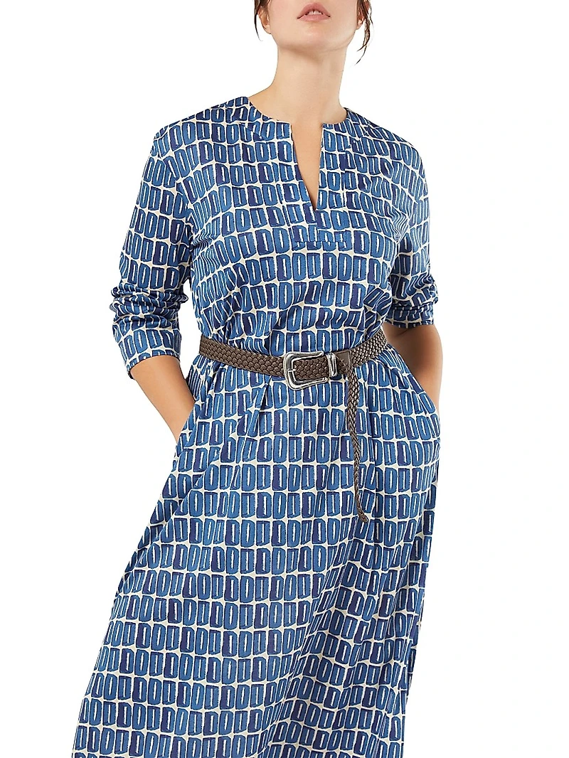 Long Printed Jersey Dress