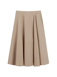 Long Cotton Poplin Skirt