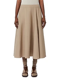 Long Cotton Poplin Skirt