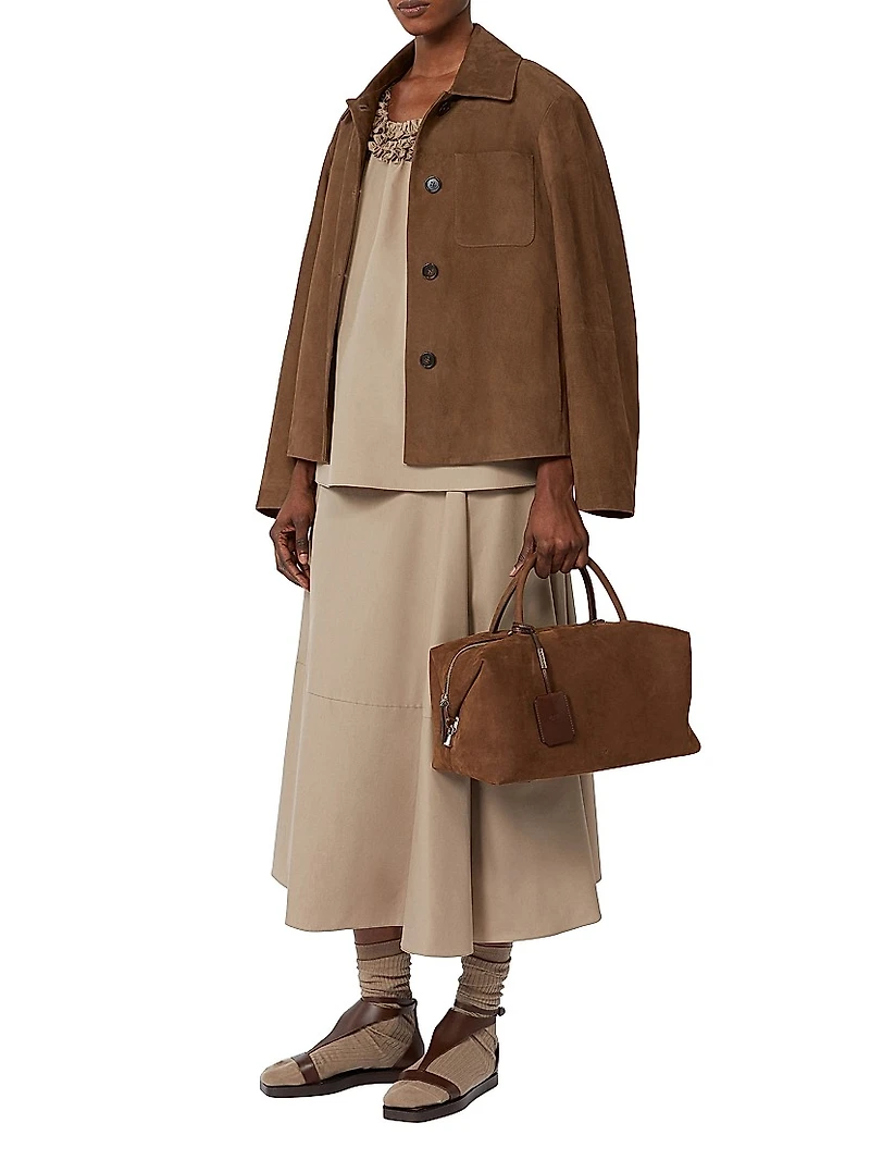 Long Cotton Poplin Skirt